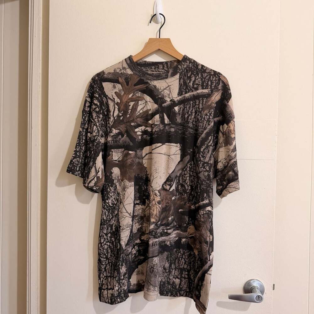 Darc Sport Wolves Club Oversized T-Shirt Size M Camo Woodland